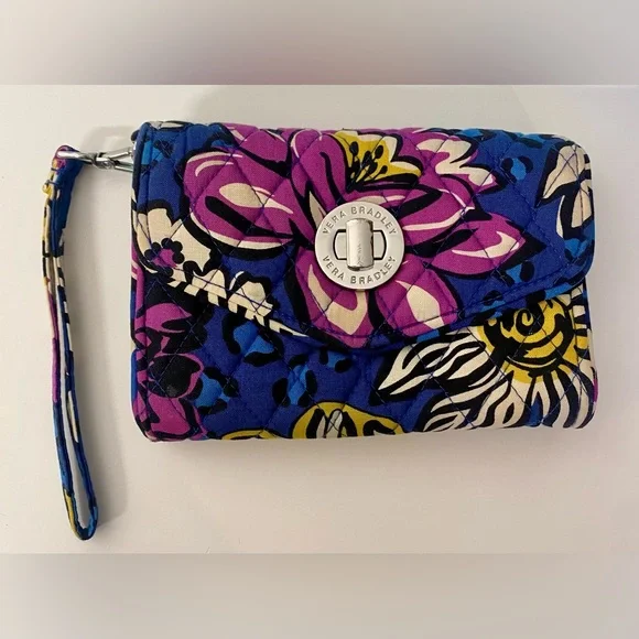 Vera Bradley Your Turn Smartphone Wristlet Wallet AFRICAN VIOLET - Picture 2 of 9